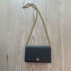GG marmot leather mini chain bag